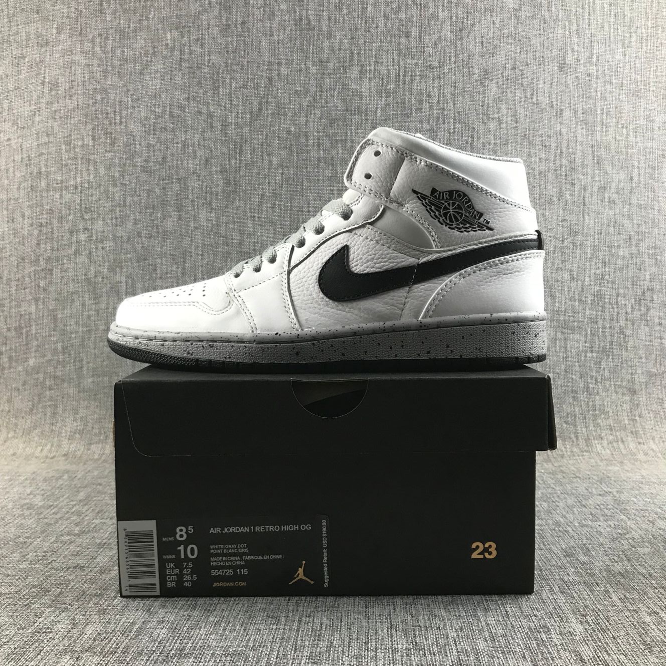 Air Jordan 1 White Cement Shoes